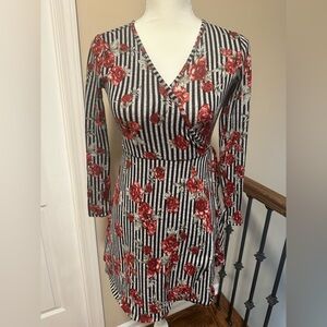 No Comment NY.LA Roses Striped Dress Size Small
